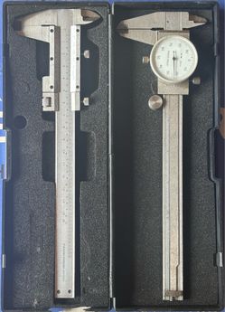 6" Stainless Rule & Dial Caliper w/ Micrometer Tool Set Measuring