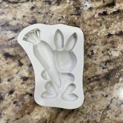 Bunny Holding A Carrot Silicone Mold