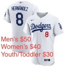 WOMEN’S LOS ANGELES DODGERS KIKE HERNANDEZ STITCHED JERSEY SMALL UP TO 6XL