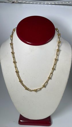 14k gold paperclip chain necklace
