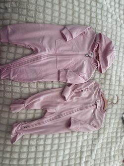 Nike Baby Pink Zip-Up Onesies Set of 2 3M