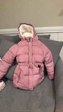 Girls Pink Puffer Jacket with Hood