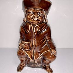 Vintage Rare Ridgway Sterling Pottery Character Toby Jug Mug Brown Tanka, England