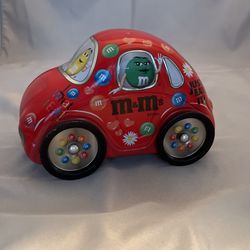 M&M Red Beetle Tin Car 