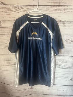 NFL Chargers Navy and White Short-Sleeve top size large