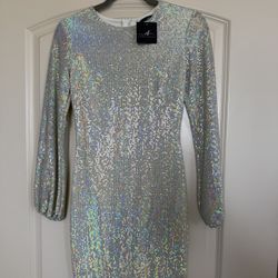 Silver Sequin Dress