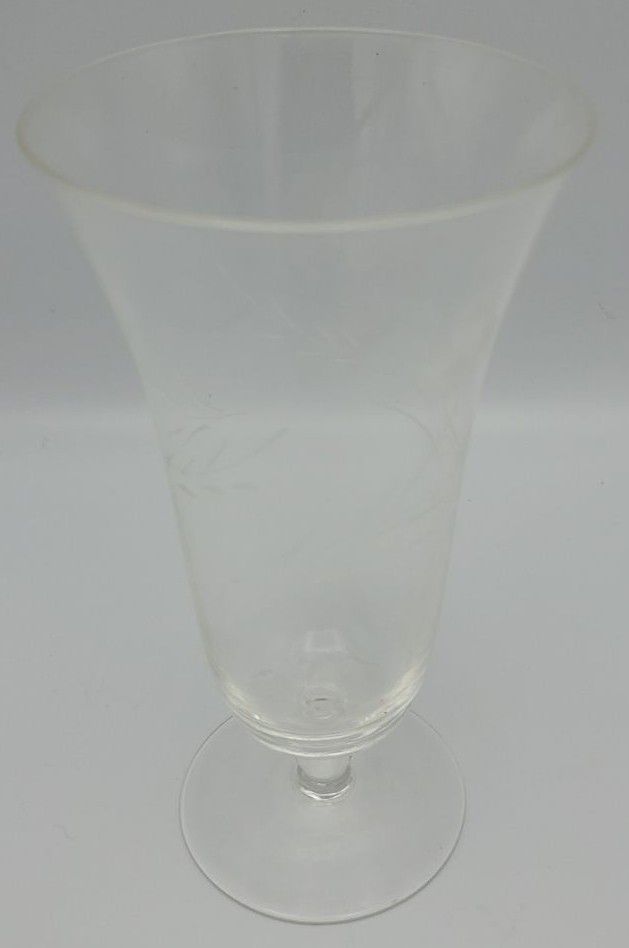 Vintage Etched Trumpet Champagne Flute