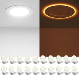 Amico 20-Pack 4 Inch 5 CCT Selectable LED Recessed Downlights