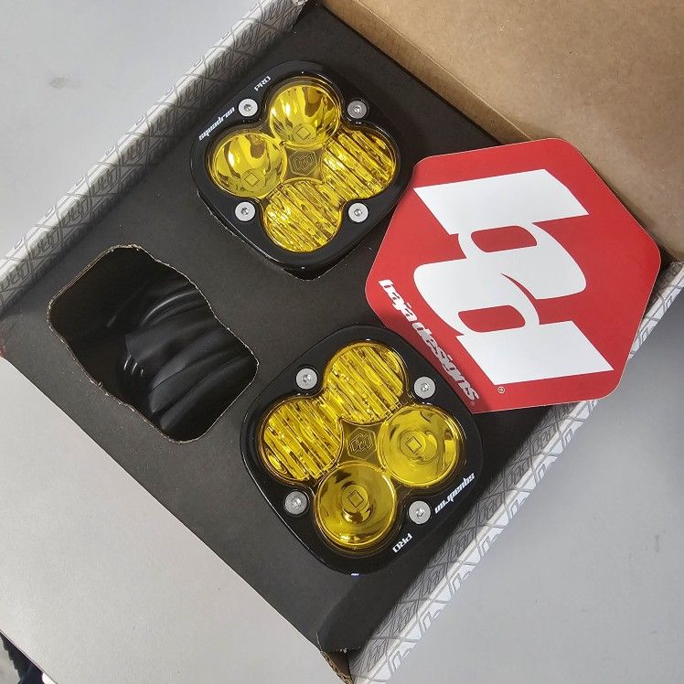 New Baja Designs Squadron Pro Amber Yellow LED Driving Combo 