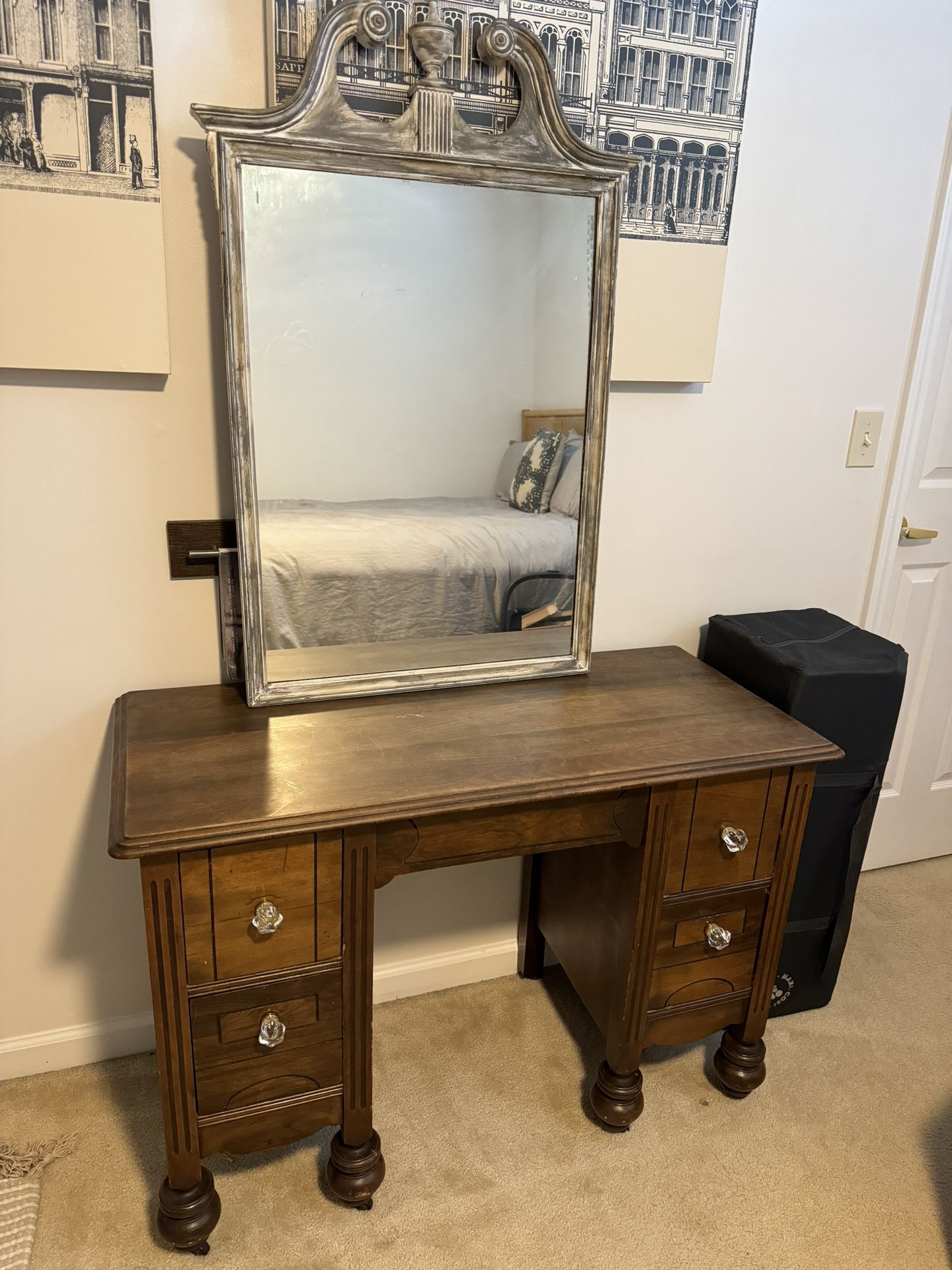 Vintage Antique Vanity Desk 