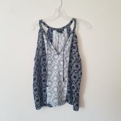 Navy And White Tank Top