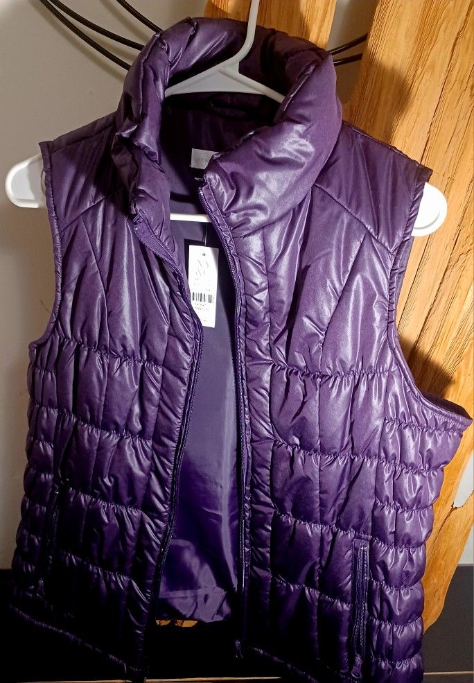 Purple Winter Puff Vest