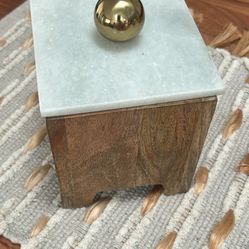 Box From India With Marble Lead For Decor 