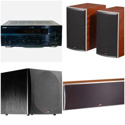 Yamaha 7.1 Reviever And Polk Audio Speakers Home Theater System 