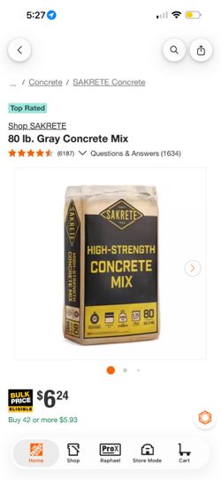 80lb concrete bags