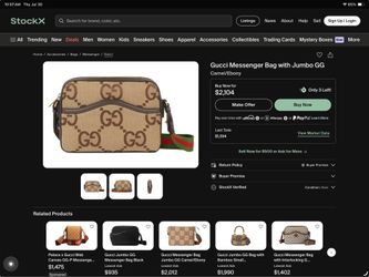 Gucci Messenger Bag w/ Jumbo GG