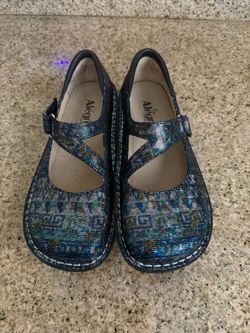 Alegria Mary Jane Clogs Iridescent Mosaic