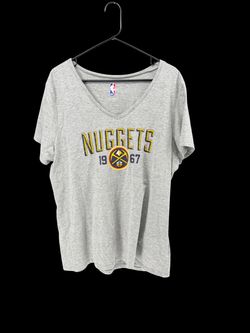 Denver Nuggets NBA Gray V-Neck T-Shirt 2XL