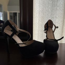 Black Suede Heels 