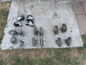 5” swivel wheels. $25.00 a set of 4 Wheels. Total 5 Sets.