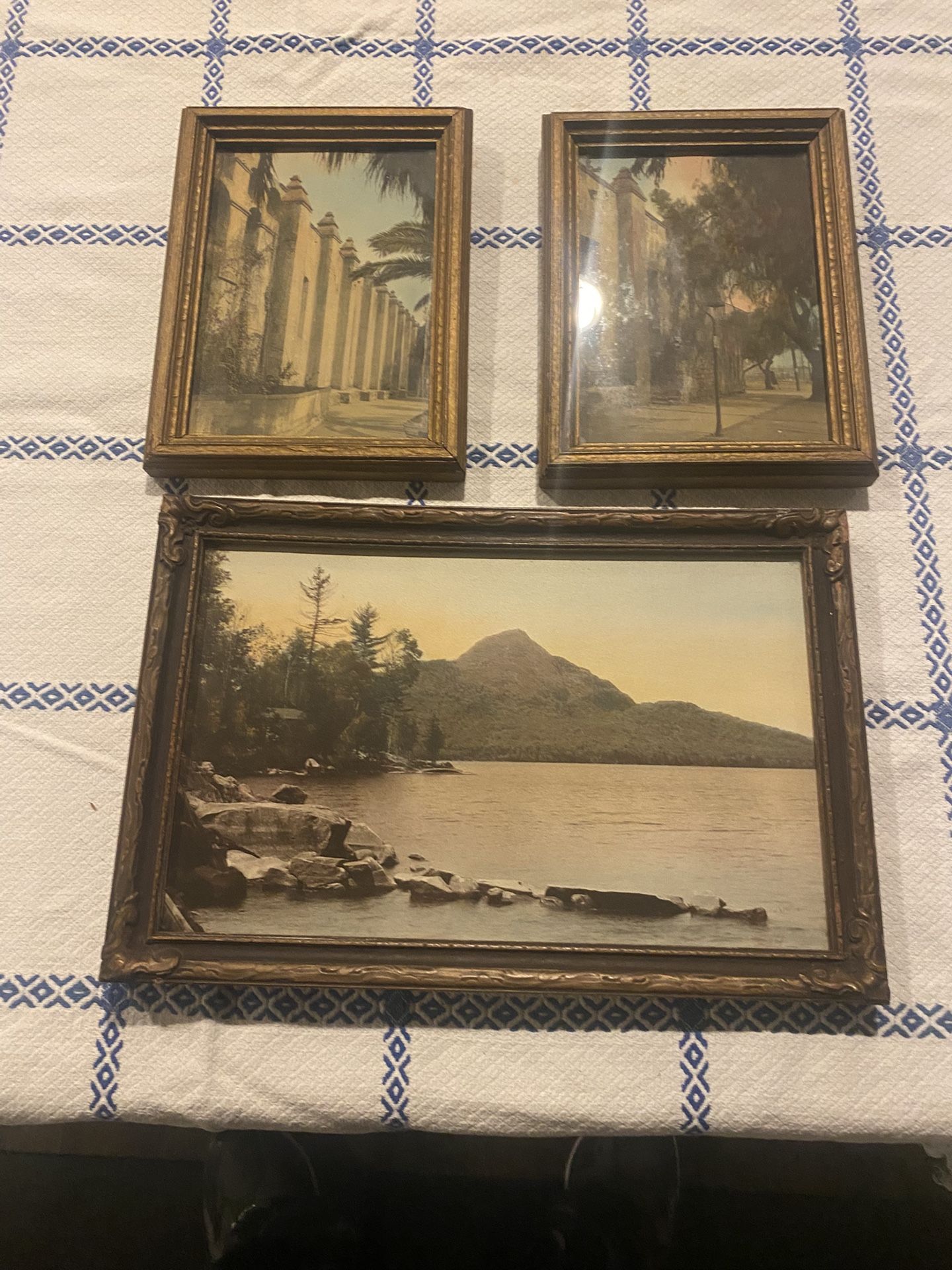 Three Vintage Frame Photo Art. All 3 For $5 .