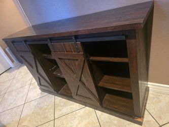 Farm Style TV stand and white shelf must take both