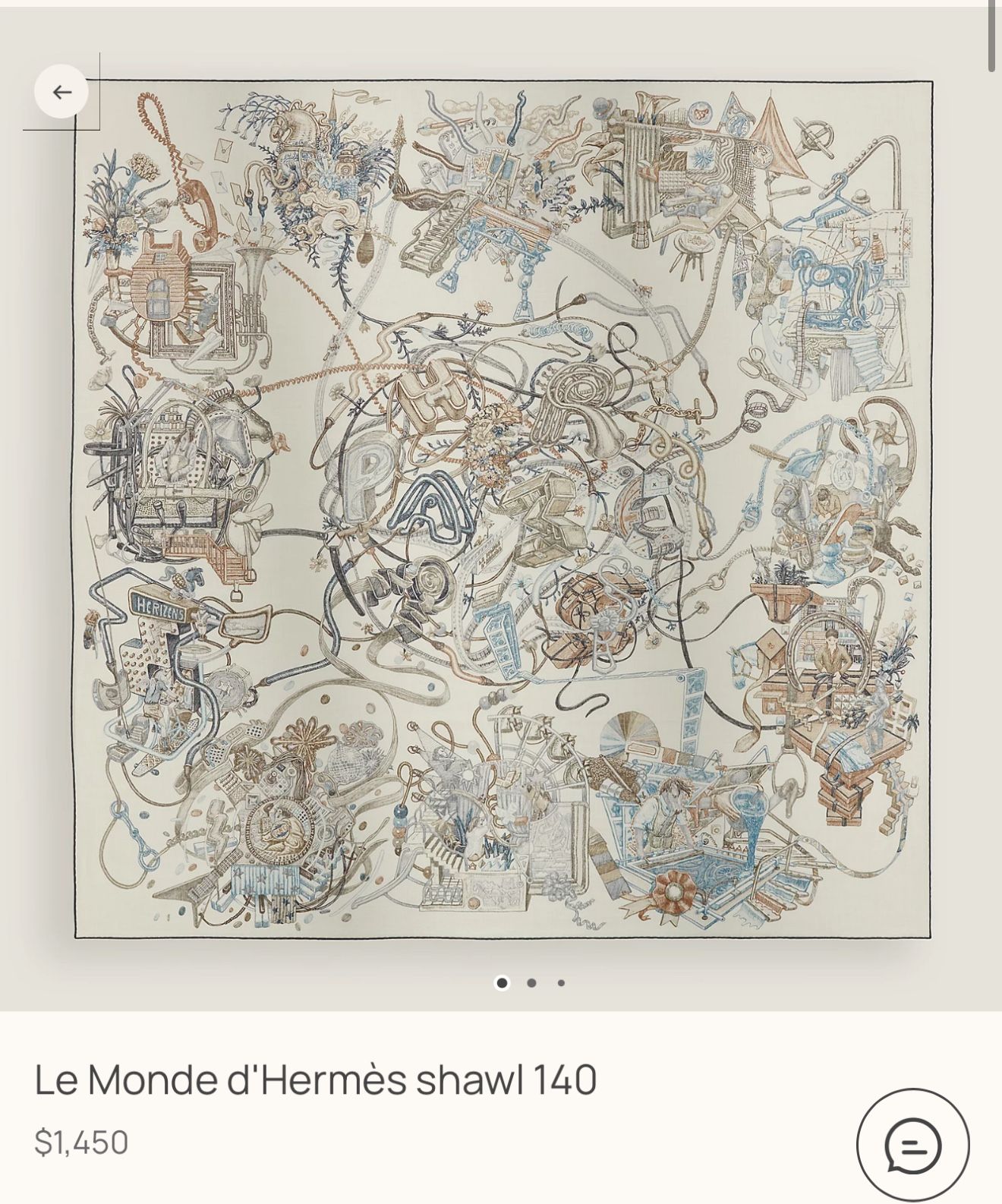 Hermes Scarves - Le Monde d'Hermès shawl 140