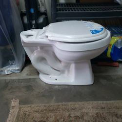 Toilet, New, 16 Inches High. Comes With Seat.