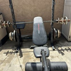 Weight Bench Press Squat Pull Up Rack