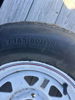 185/80/13 Trailer Tire And 5 Lug Wheel