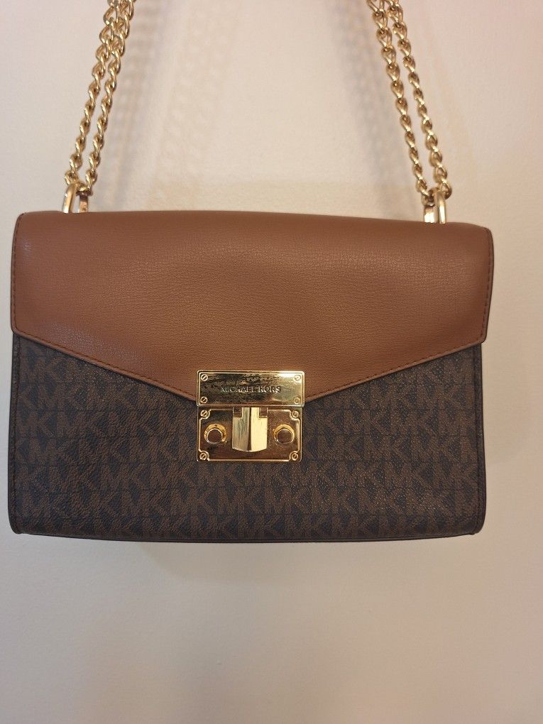 Michael Kors Rose Medium Logo Shoulder Bag