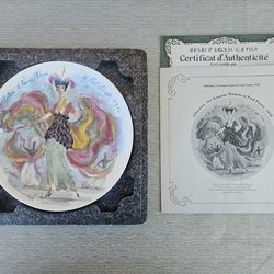 VINTAGE D'Arceau Limoges "Albertine la Femme-Liane" 1976 Collector Plate w/ COA