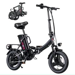Windone S14 Electric Bike For Adults, Max 19MPH Speed & 28 Miles Range (PAS), 500W Peak Motor And Lightweight & Portable, Dual Shock Absorbers Electri
