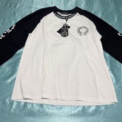 Chrome Hearts White Long Sleeve (Black Sleeves) Size S – Premium Streetwear
