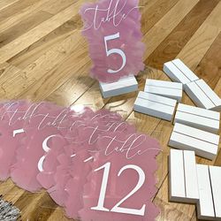 Table Numbers and Stands 5-12