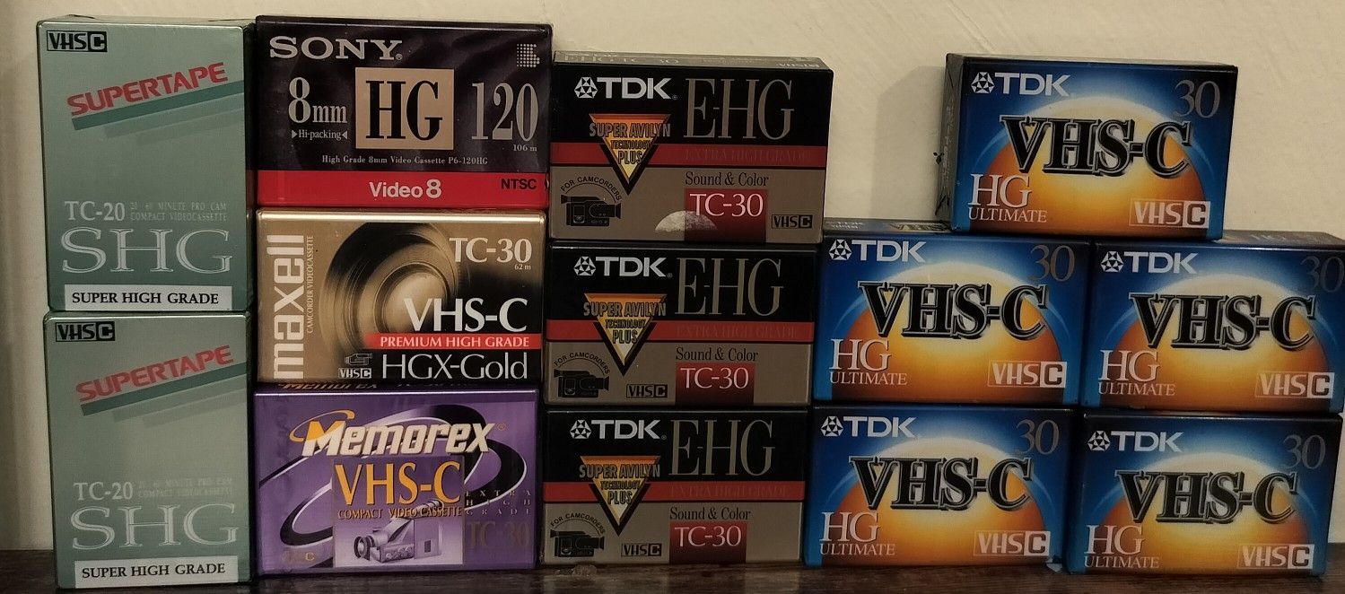 TDK VHS-C HG Ultimate 30 Camcorder Tape + 8 Others