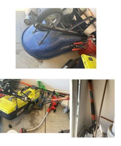 bundle of yard/garden equipment