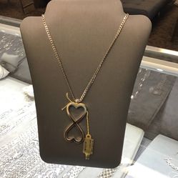 14kt Gold Infinity Heart Charm 