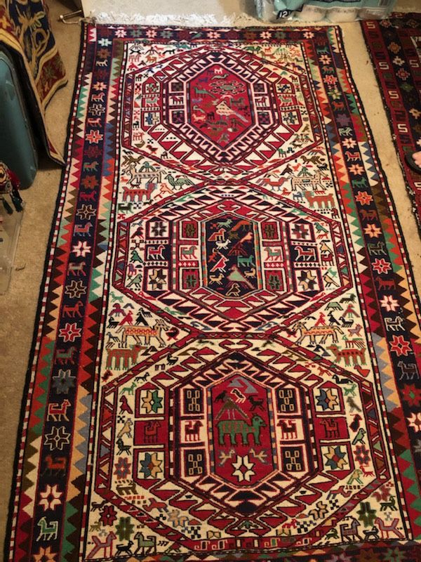 Handmade Rug From Iran 6ft By 4ft Silk And Wool Material