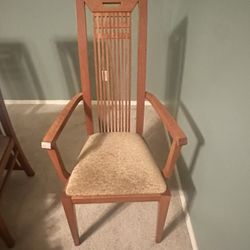 6-Piece Wood Dining Chair Set – 2 Armchairs + 4 Side Chairs