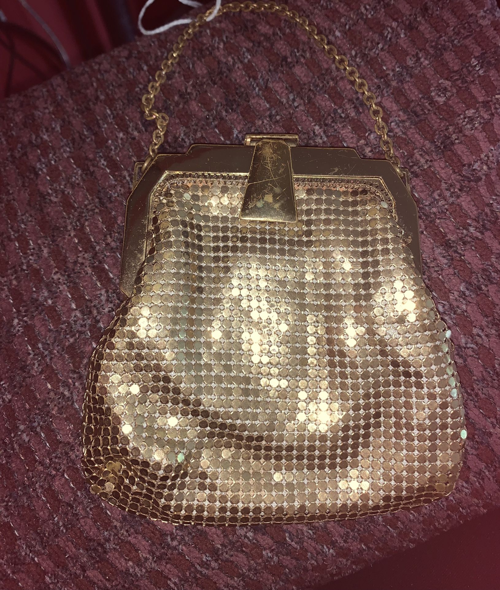 Vintage Whiting & Davis Brass Mesh Purse