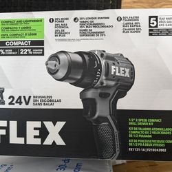 FLEX COMPACT 24-volt 1/2-in Keyless Brushless Cordless Drill (1-Batteries Included, and Charger Included)