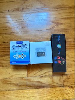 ANC / ENC Earbuds + Watch 8 Pro + Lens Wipes (Bundle)0