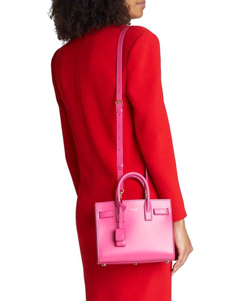 Sac de jour leather tote Saint Laurent Pink in Leather - 32818336