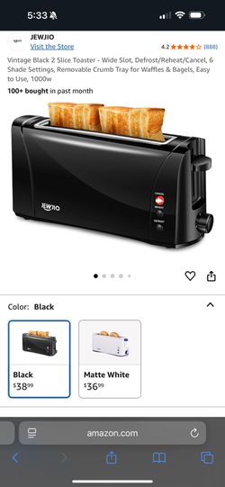 Jewjio Long Slot Toaster