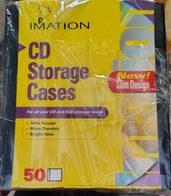 CD slim storage cases - 50 pack