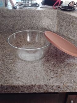 10" wide Large Glass Bowl with Lid