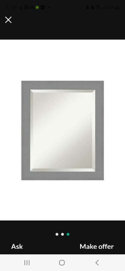 Silver Brushed Nickel Mirror 32" x 26" 
