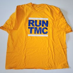Golden State Warriors "RUN TMC" yellow T-shirt men's size 5XL 