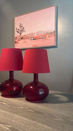Vintage glass blown lamp